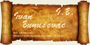 Ivan Bunuševac vizit kartica